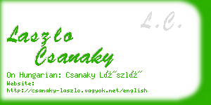laszlo csanaky business card